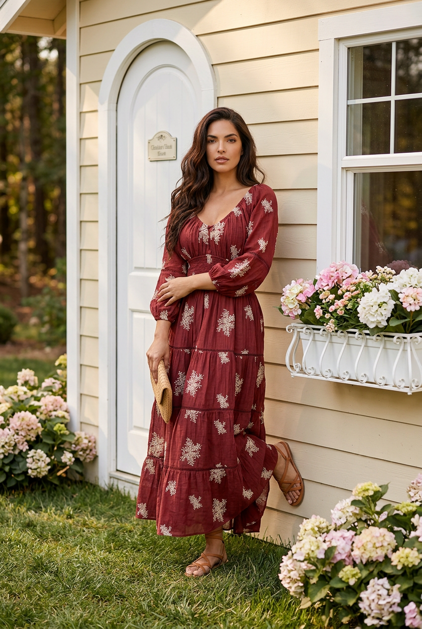 Burgundy Dress