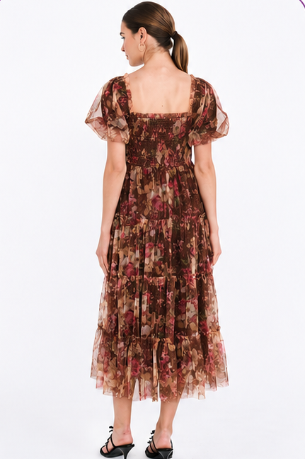 Light brown multi dress