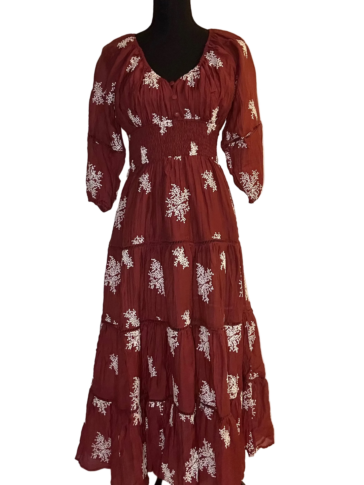 Burgundy dress