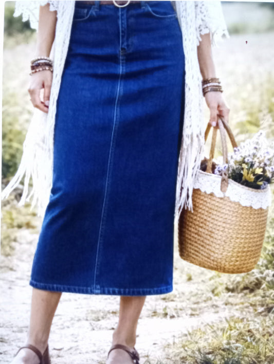 Denim jean skirt